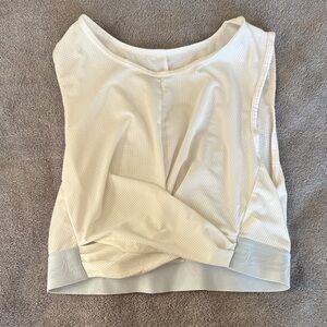 Fabletics White Sleeveless crop top